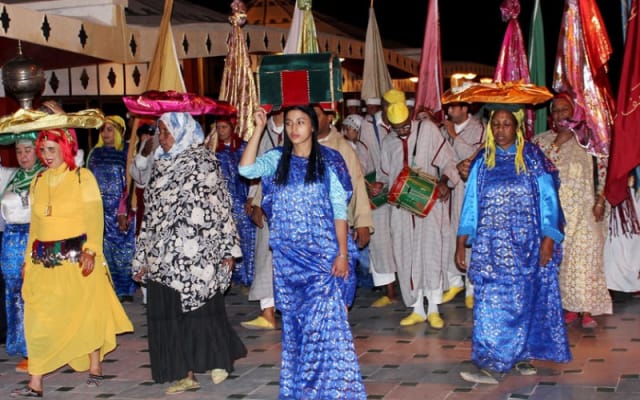 Moroccan dinner show Fantasia at Chez Ali in Marrakech.