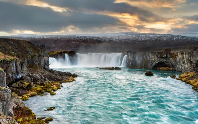 Close up of Godafoss