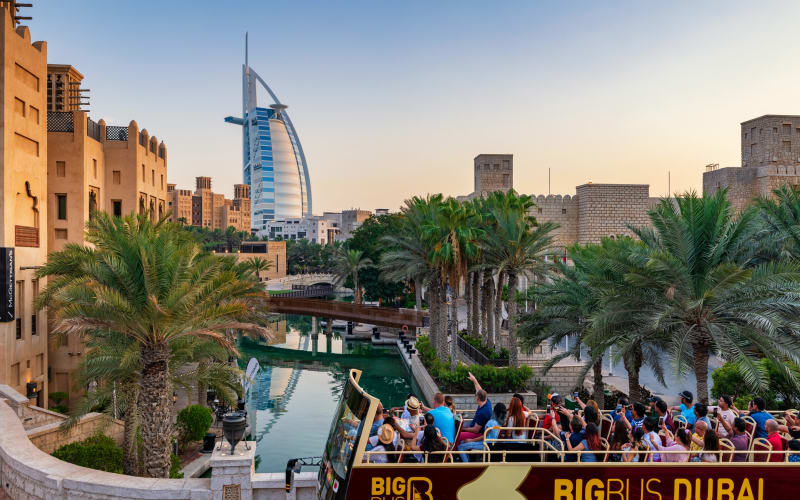 Dubai Explore: 5-Day Hop-On Hop-Off Bus Tour with Dhow Cruise, Desert Tour, Cruise & Aquarium - main image