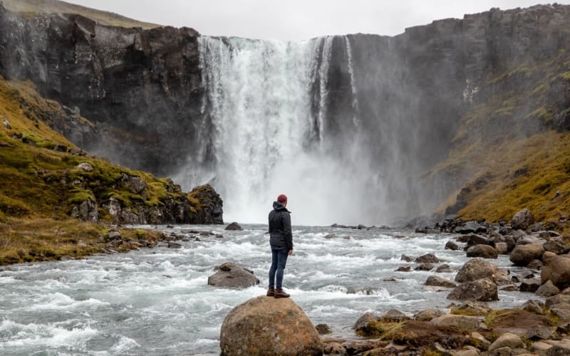 Waterfall & Warmth: Gufufoss & Vök Baths Tour from Seyðisfjörður - main image