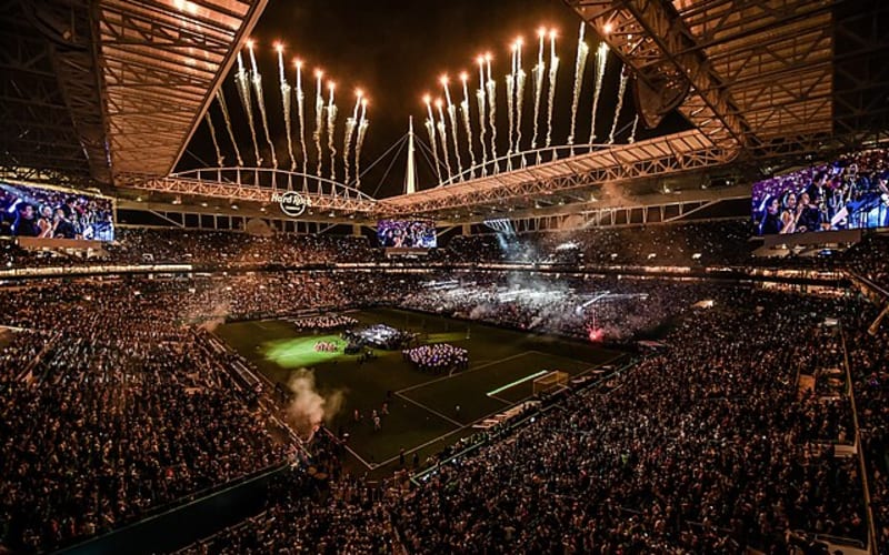 Football World Cup game at Miami Stadium - main image