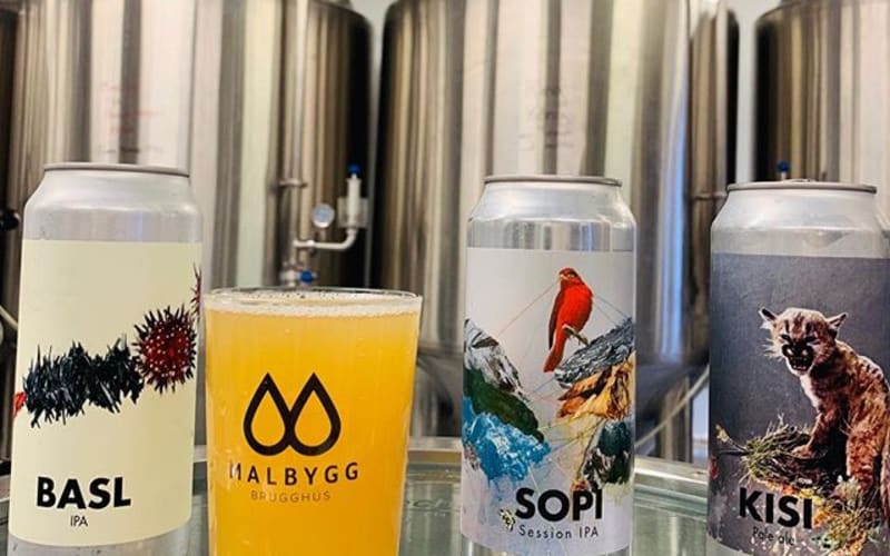 Malbygg offers a wide variety of different beers, try yourself on some exotic choices!
