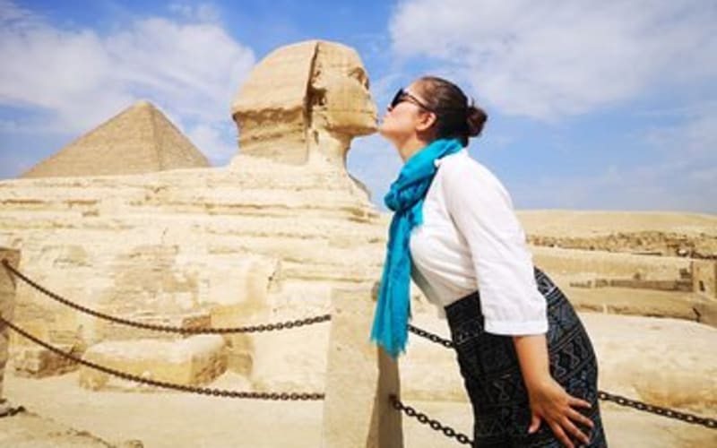 Private Giza Pyramids Day Trip with Memphis& Saqqara with lunch& Camel ride - main image