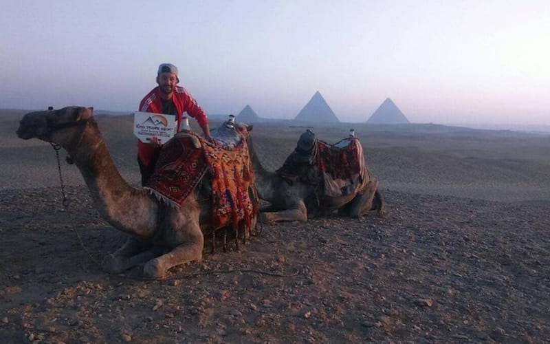 Private Camel ride trip at Giza Pyramids During Sunrise or Sunset - main image
