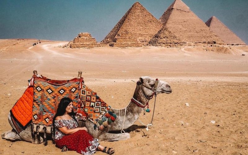 Camel Ride at Giza Pyarmids During Sunset - main image