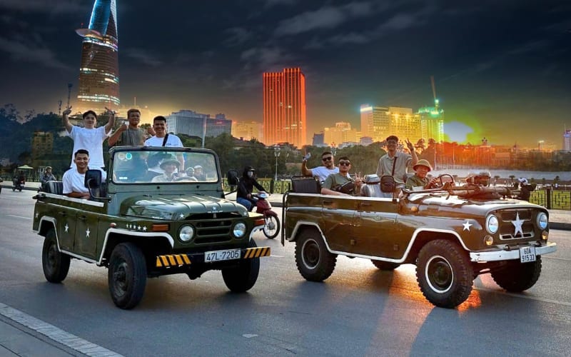 Saigon Night Jeep Food Tour - main image