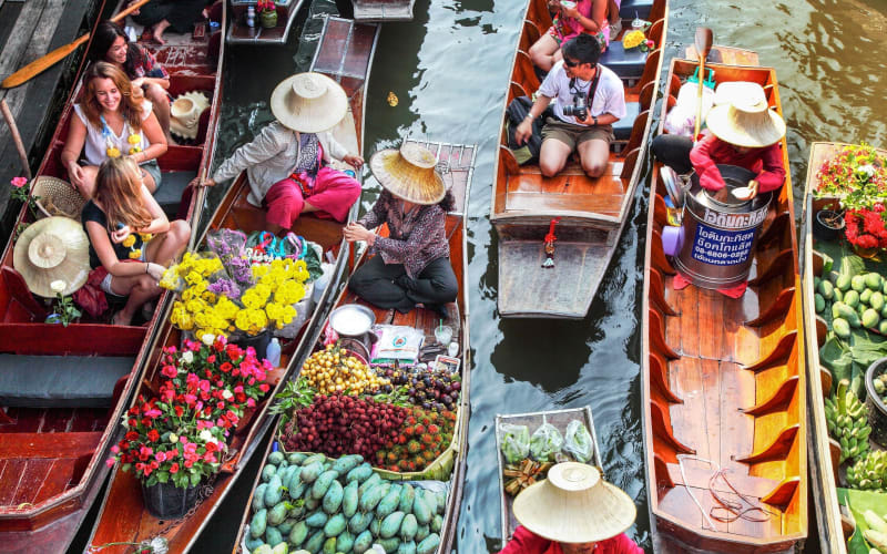 Bangkok Floating & Railway Markets Tour - main image