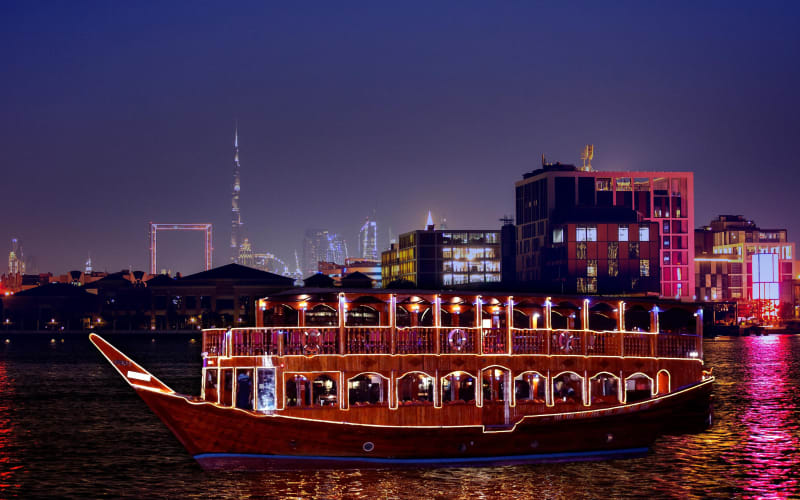 Dubai Creek Dhow Dinner Cruise with Transfers - main image