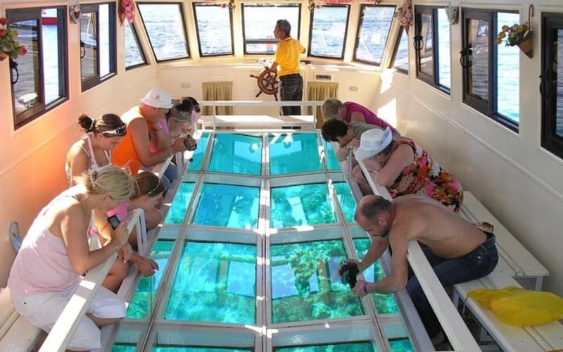 Glass Boat Sea Trip with Parasailing in Sharm El Sheikh - main image