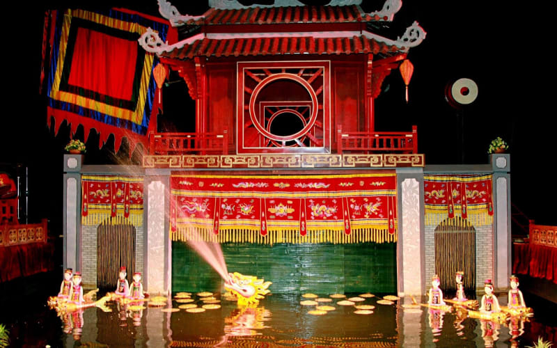 Hanoi Street Food Tour with Water Puppet Show and Cyclo Ride - main image