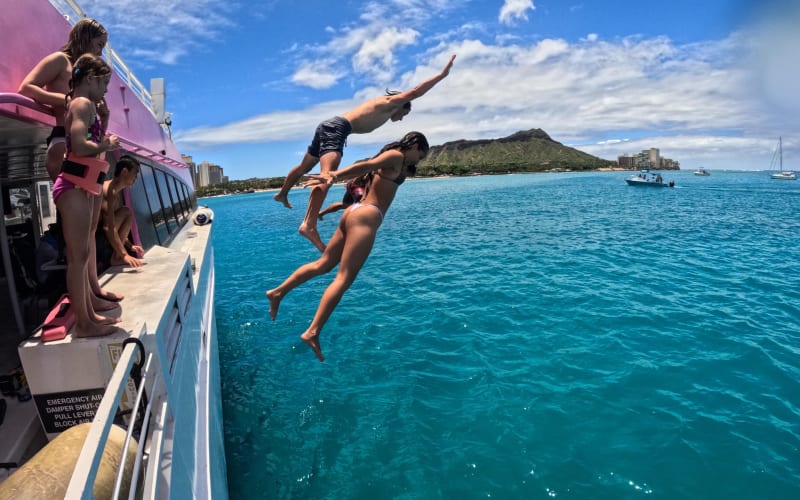 Waikiki Sunset Cruise: Swim and Cruise - main image