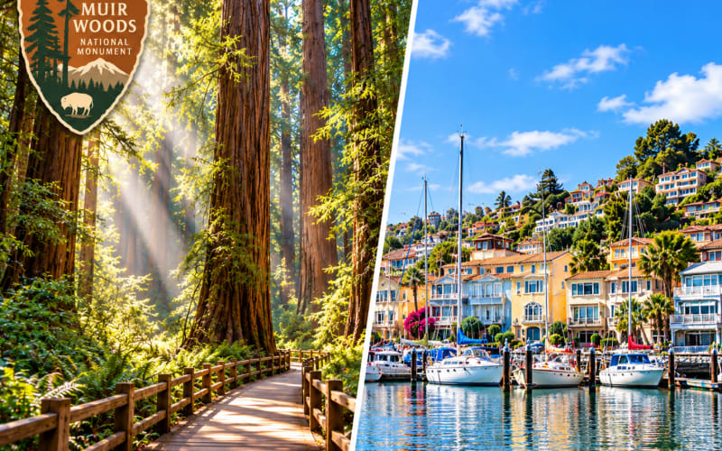 From San Francisco: Muir Woods & Sausalito Tour with Live Guided Transfer - main image