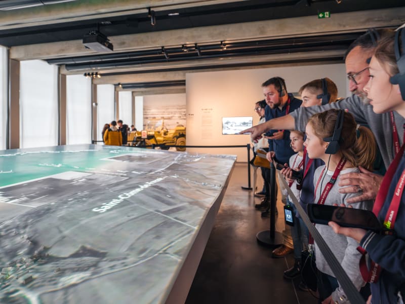 Scale model of the Mulberry Harbour inside the Arromanches D-Day Museum