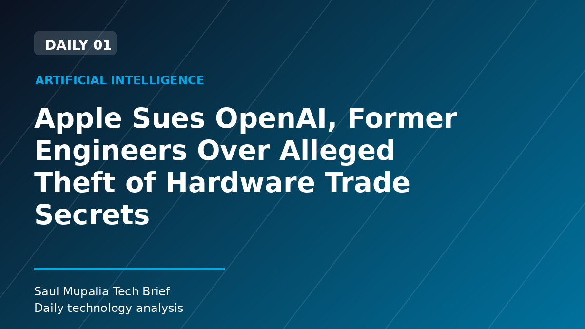 Apple Sues OpenAI, Former Engineers Over Alleged Theft of Hardware Trade Secrets