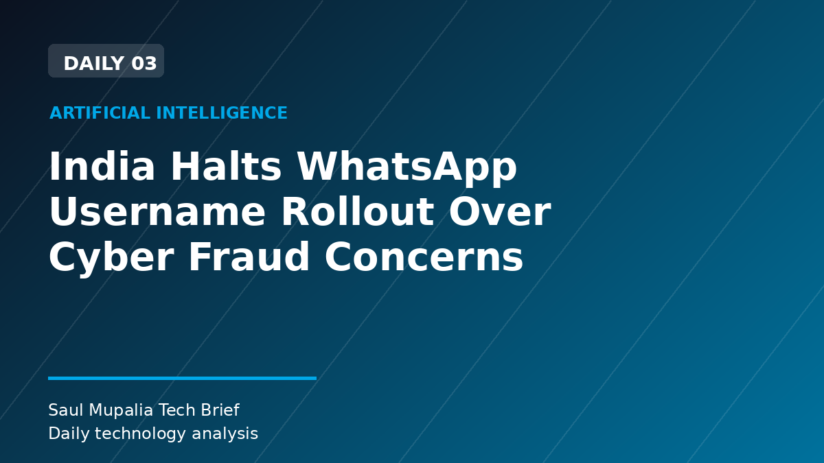 India Halts WhatsApp Username Rollout Over Cyber Fraud Concerns