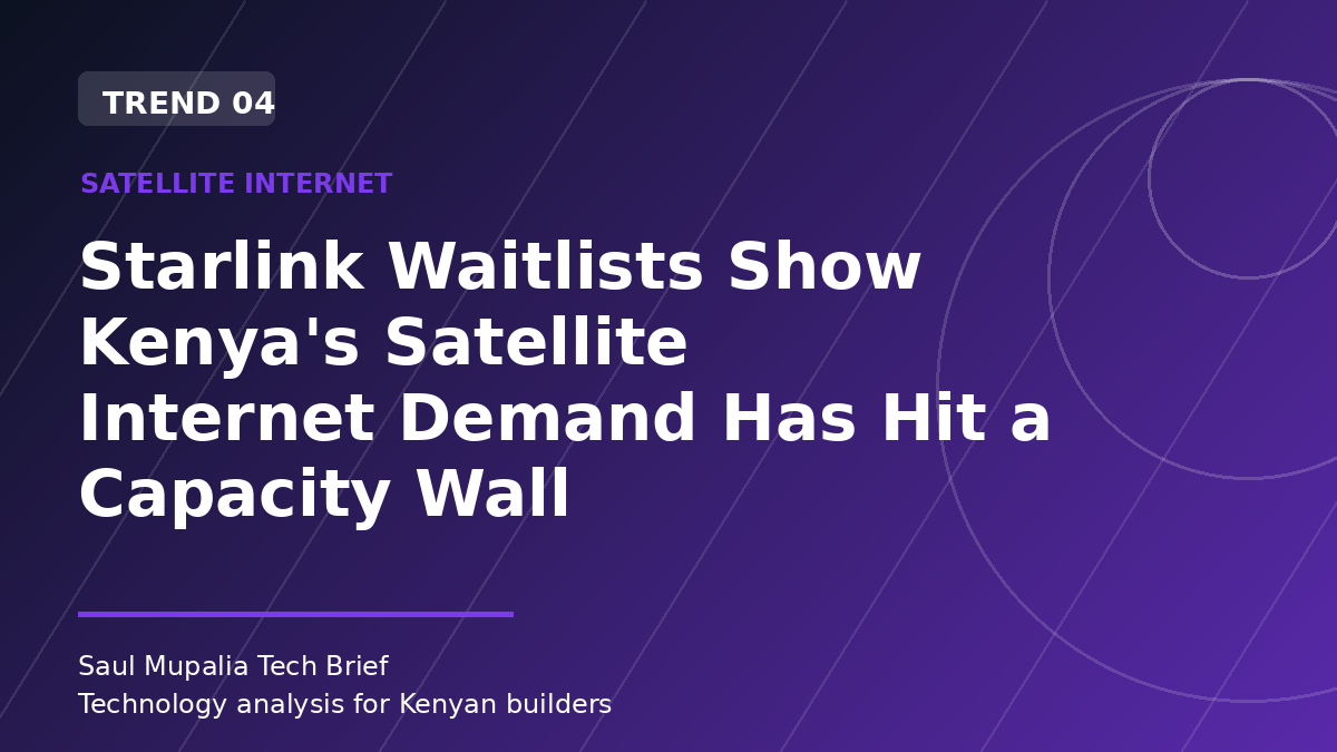 Starlink Waitlists Show Kenya's Satellite Internet Demand Has Hit a Capacity Wall