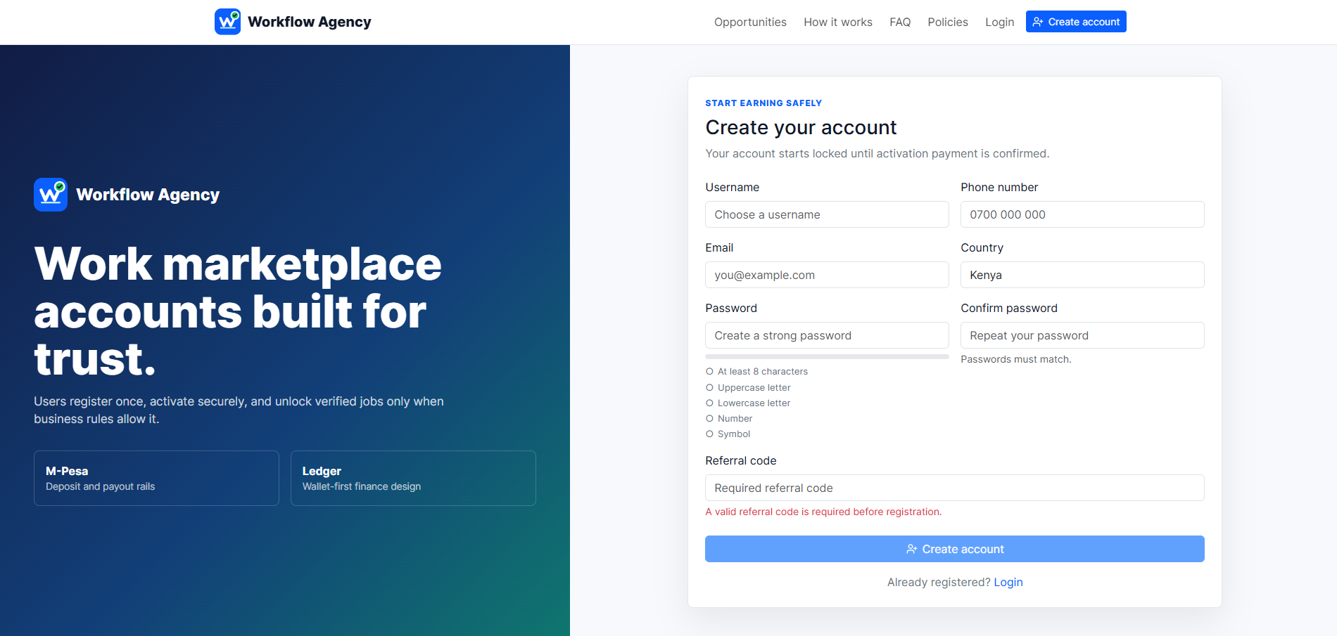 Workflow Agency Online Jobs Platform