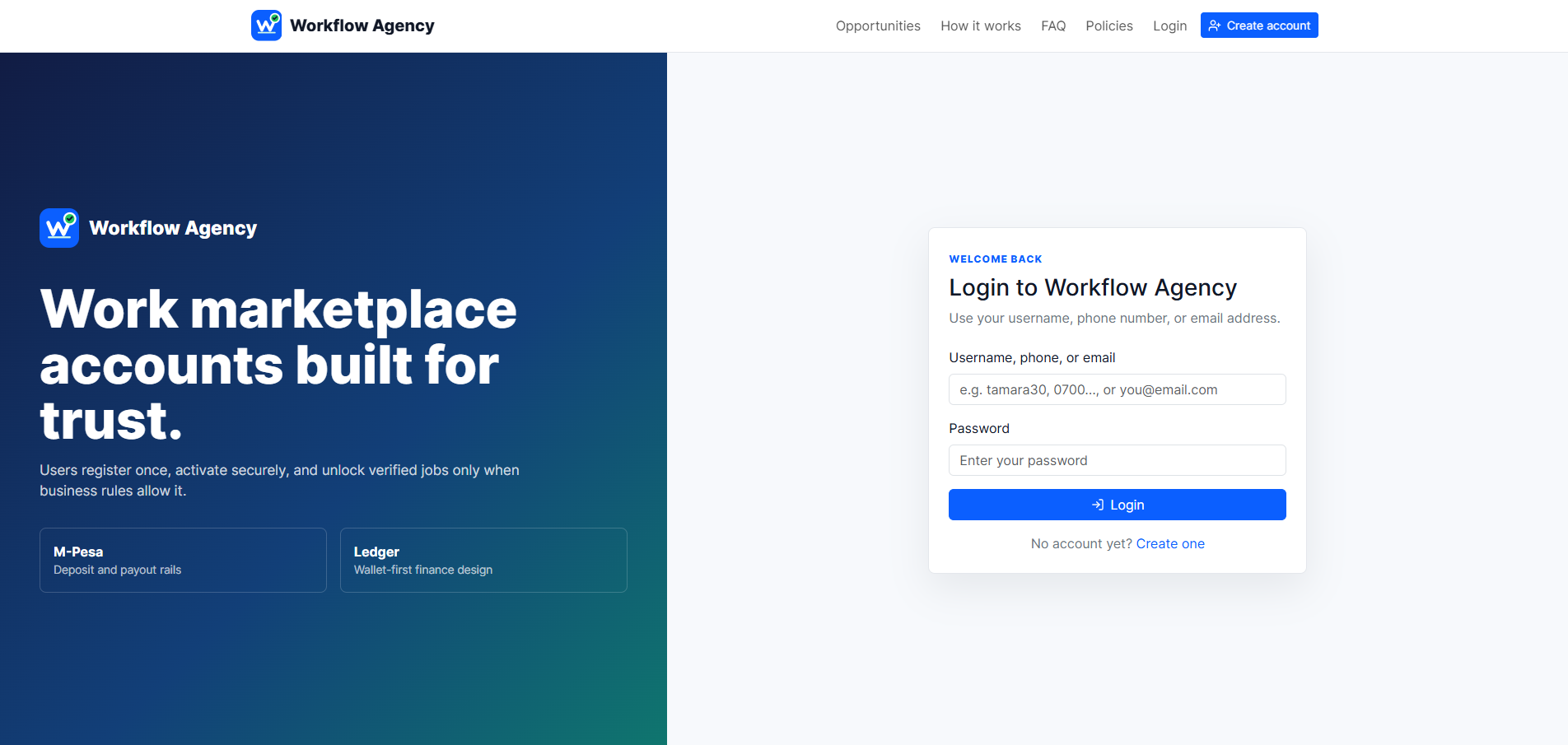 Workflow Agency Online Jobs Platform