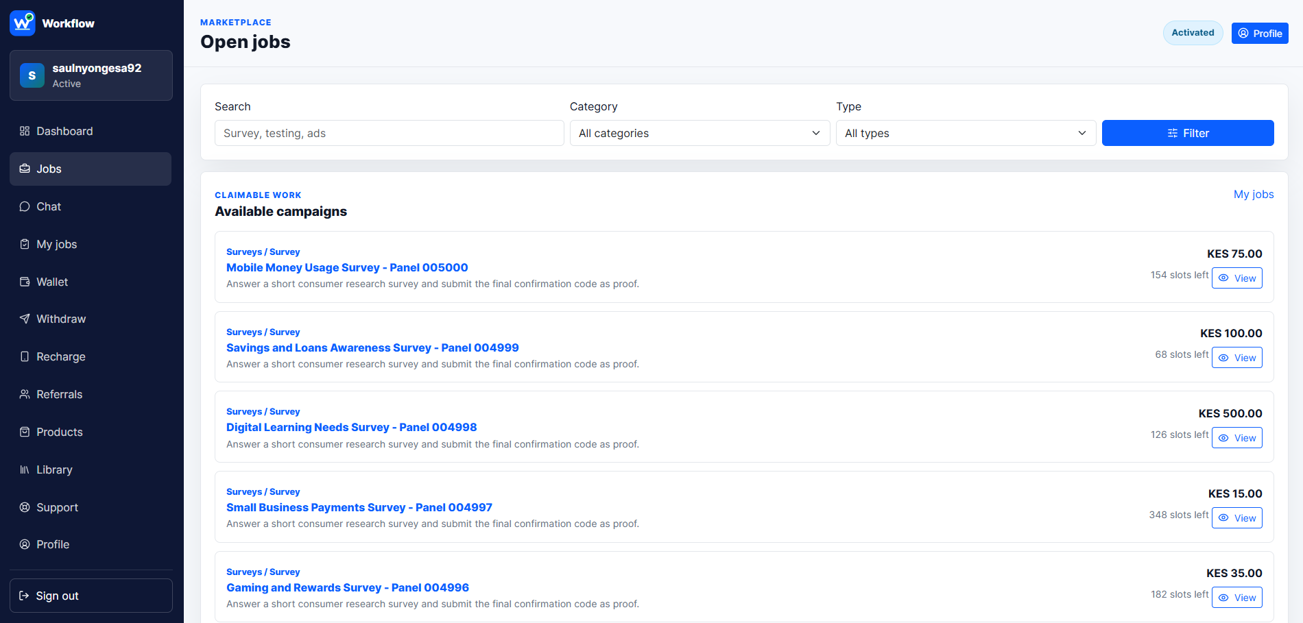 Workflow Agency Online Jobs Platform