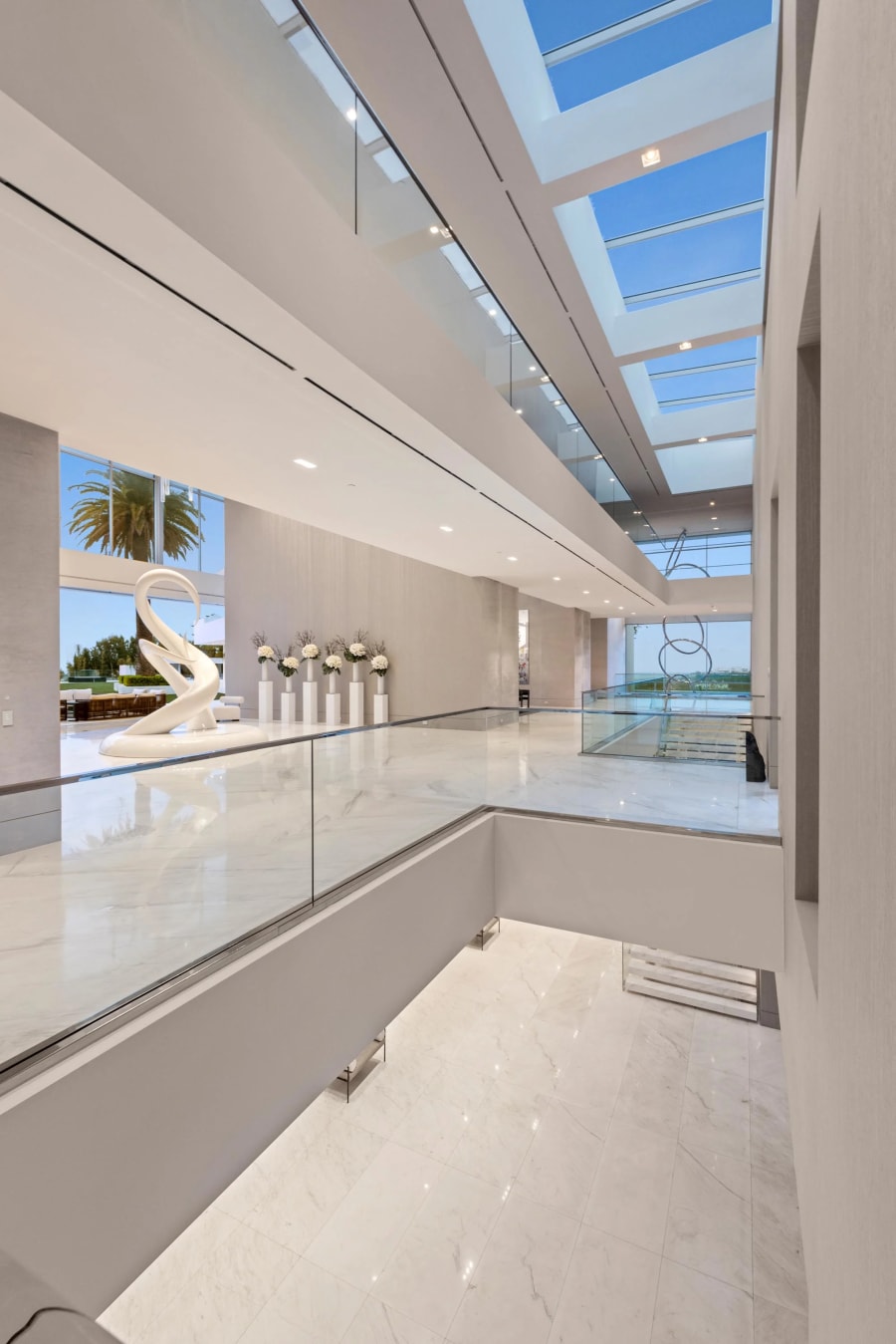 The One | Bel Air, Los Angeles, CA | Luxury Real Estate | Marble Clad Hallways