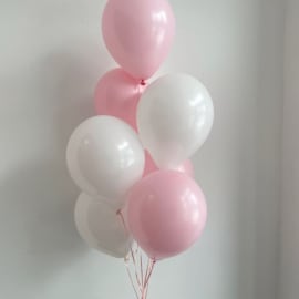 Pinkish White Helium Balloons