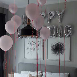20 pink helium balloons for a joyful celebration.