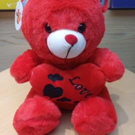 plush red teddy bear