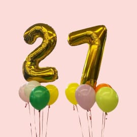 Helium Birthday Balloons Bunch
