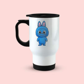Labubu travel mug showing cartoon character