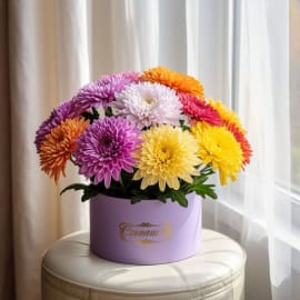 Mixed Color Chrysanthemums & Carnations