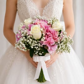 pink bridal bouquet