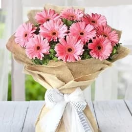 Vibrant Pink Gerbera Bouquet