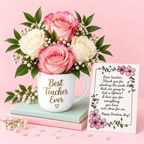 Best Teacher Blooms Mug