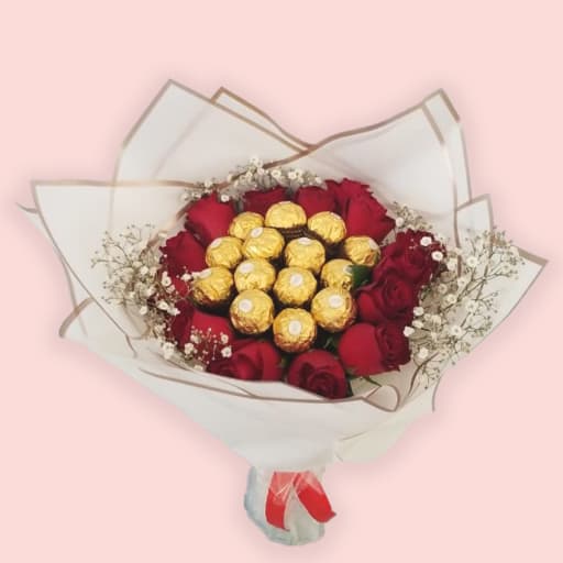Sweet Ferrero Roses Bouquet