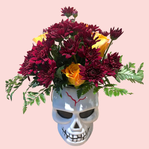 Scary Floral Skull