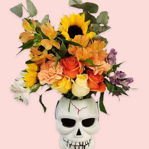 Halloween Floral Skull
