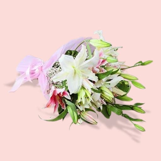 Elegant 10 Lilies Bouquet 