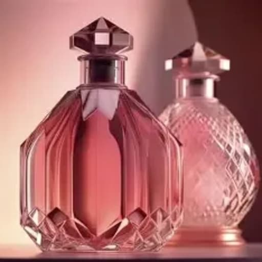 Elegant Pink Crystal Perfume Bottle