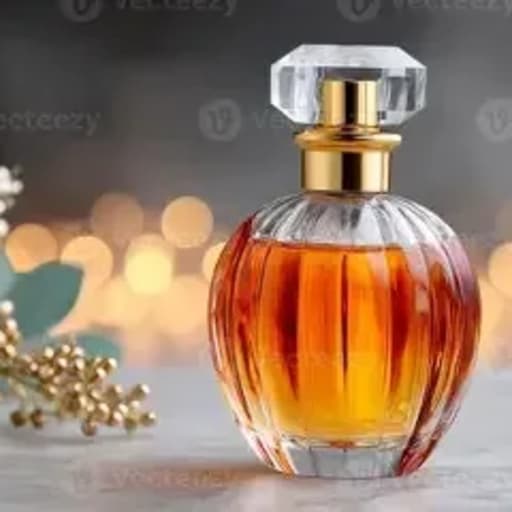 Elegant Amber Glass Perfume Bottle