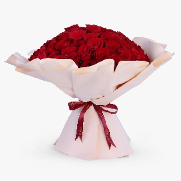 100 luxury red rose