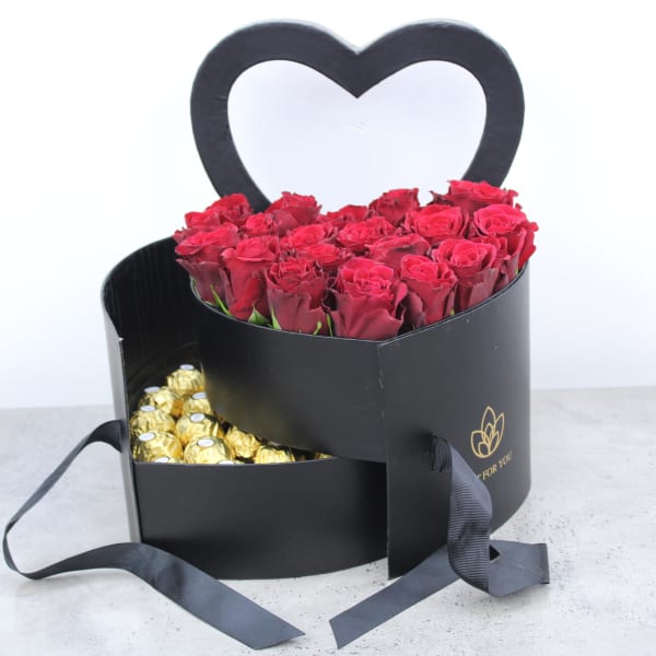 Pure Love Flower Heart Box