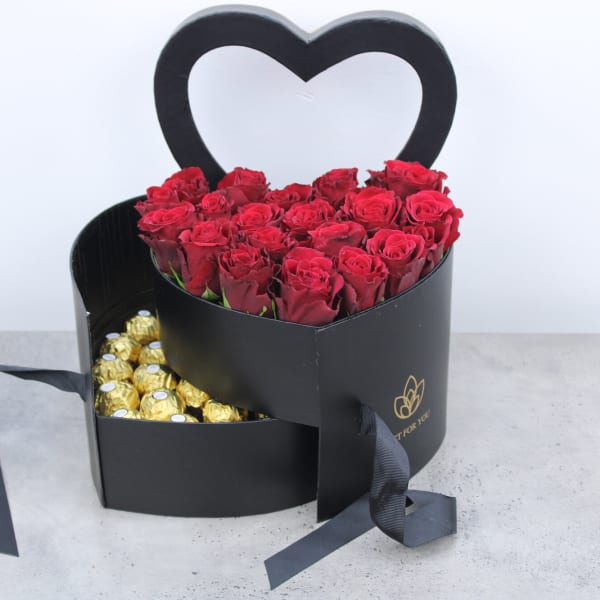 Pure Love Flower Heart Box