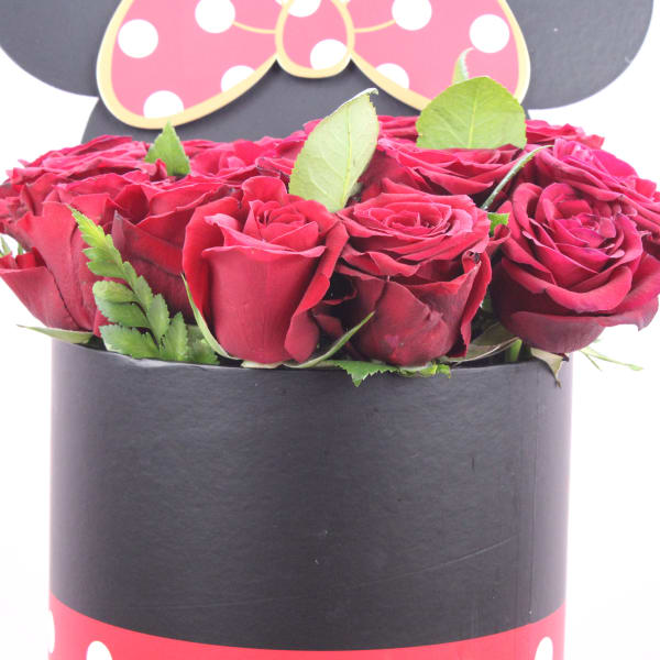 Red Roses in Mickey Mouse Box 