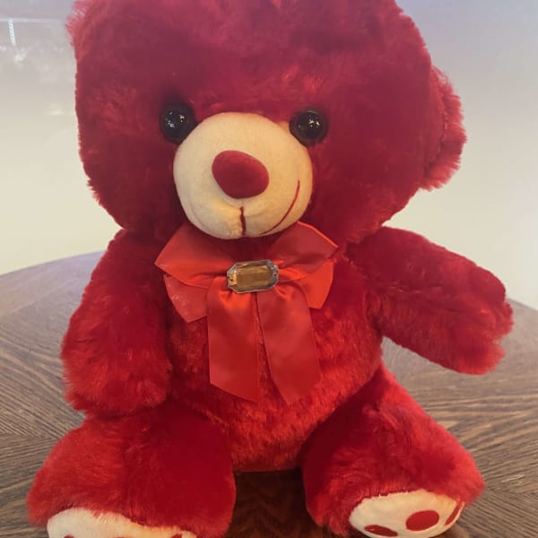 CherubCrimson red teddy bear