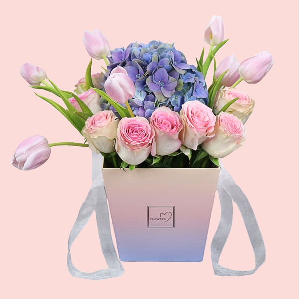 Romantic Floral Basket