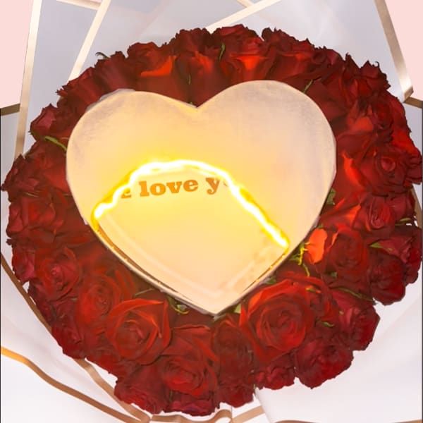 Flaming Heart Roses