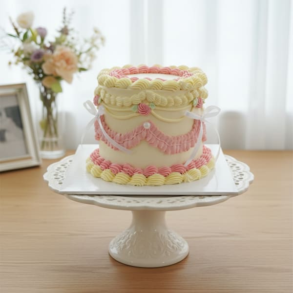 pink vintage cake