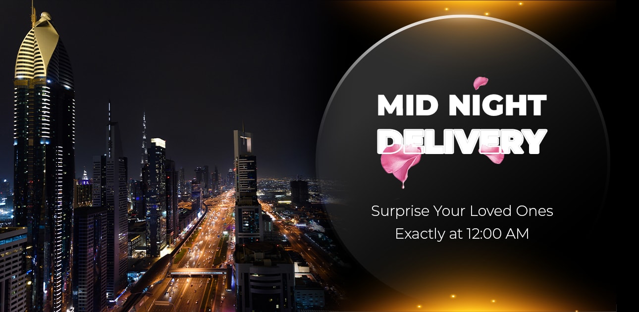 Midnight Flowers Delivery, Surprise your loved ones with Midnight flowers delivery exactly at 12:00 AM