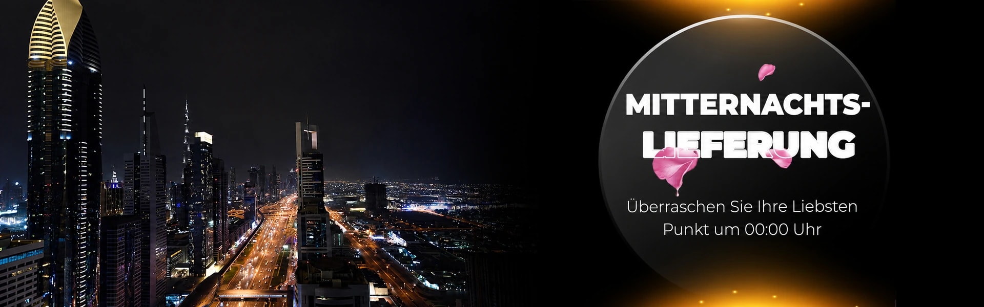 Midnight Flowers Delivery, Surprise your loved ones with Midnight flowers delivery exactly at 12:00 AM