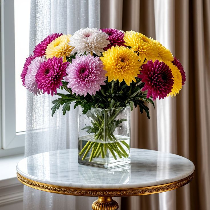 Chrysanthemums Carnations